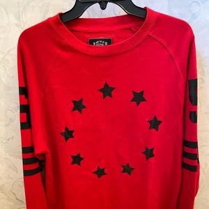 Bleecker and Mercer red crewneck sweatshirt